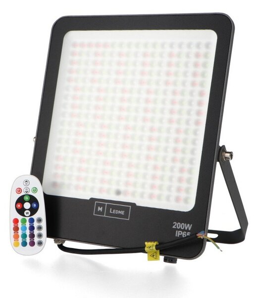 Faro proiettore Led Napoli Plus 200W Nero da esterno IP65 RGB M LEDME