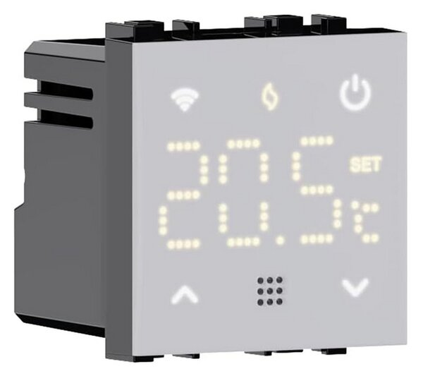 Termostato digitale Touch da incasso programmabile bianco compatibile anche con BTicino Matix