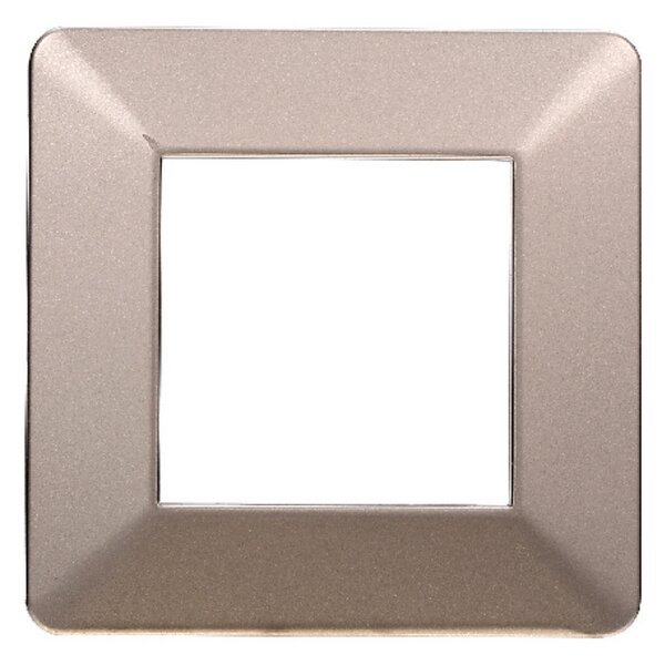 Placca 2 moduli 502 in plastica bronzo compatibile anche con Vimar Plana