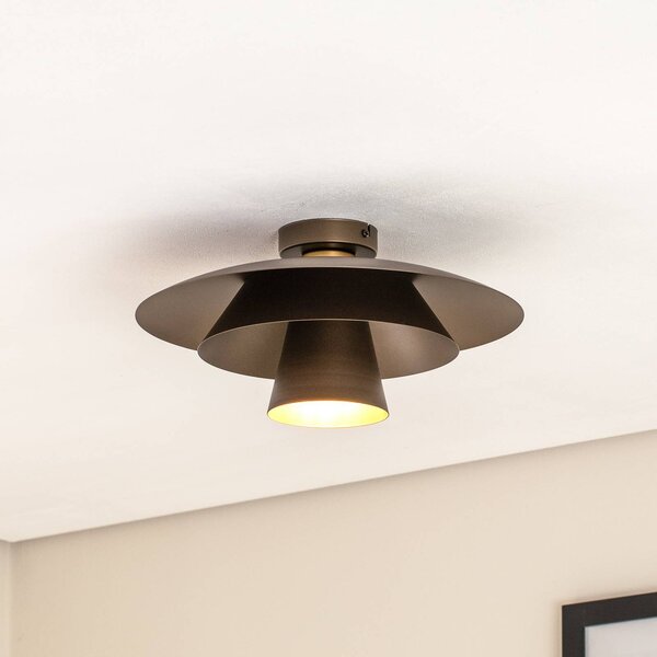 Plafoniera soffitto Plato Luminex, dimmerabile, Alluminio / Grigio / Zincato, Soggiorno / Sala da pranzo, Metallo, Moderno, Plafoniera