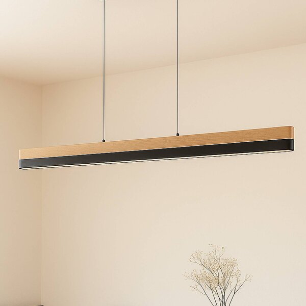 Lampada a sospensione Holven Lucande, dimmerabile, Legno chiaro, Soggiorno / Sala da pranzo, Legno, Moderno, Lampada a sospensione