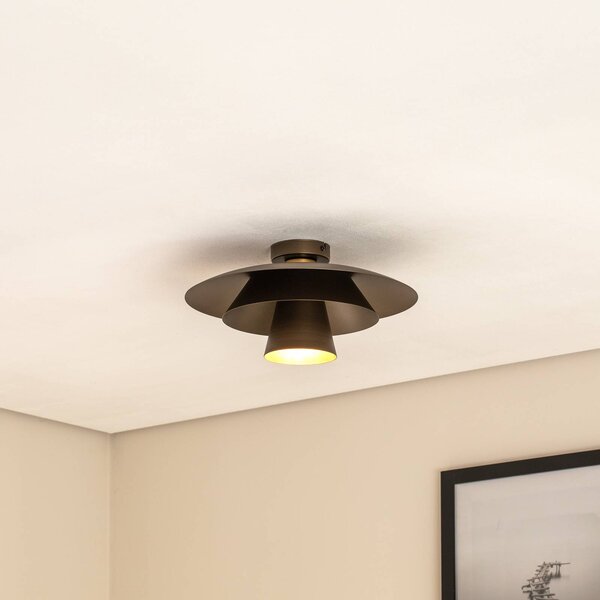 Plafoniera soffitto Plato Luminex, dimmerabile, Alluminio / Grigio / Zincato, Soggiorno / Sala da pranzo, Metallo, Moderno, Plafoniera