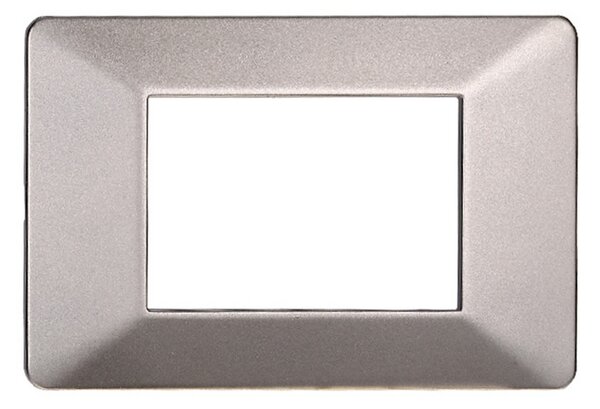 Placca 3 moduli 503 in plastica titanio compatibile anche con Vimar Plana