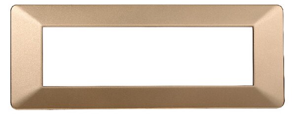 Placca 7 moduli 507 in plastica oro compatibile anche con Vimar Plana