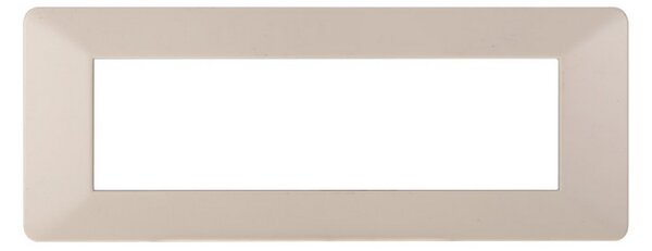 Placca 7 moduli 507 in plastica sabbia compatibile anche con Vimar Plana