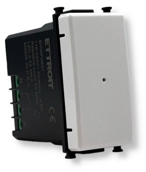 Deviatore unipolare Smart Tuya Wi-Fi bianco compatibile anche con Vimar Plana