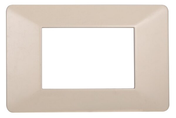 Placca 3 moduli 503 in plastica sabbia compatibile anche con Vimar Plana
