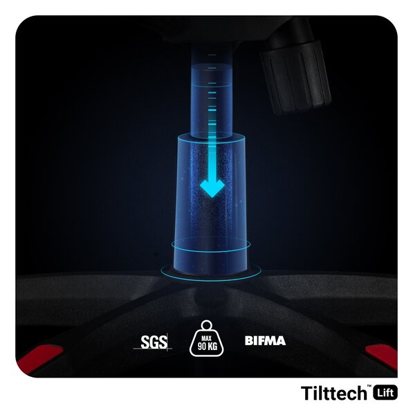 Sedia da scrivania Diablo X-Horn 2.0 Small: Nero-Rosso
