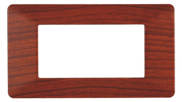 Placca 4 moduli 504 in plastica radica compatibile anche con Vimar Plana