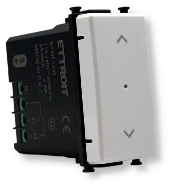 Doppio Pulsante con frecce Smart Tuya Wi-Fi bianco compatibile anche con Vimar Plana
