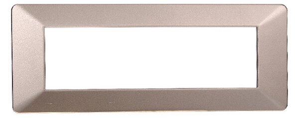 Placca 7 moduli 507 in plastica bronzo compatibile anche con Vimar Plana