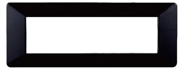 Placca 7 moduli 507 in plastica nero compatibile anche con Vimar Plana