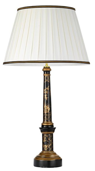 Lampada da tavolo Strasbourg nero-oro 1xE27x60W in legno, dimensioni: 87x46,5x15 cm, IP20, Designer's Lightbox