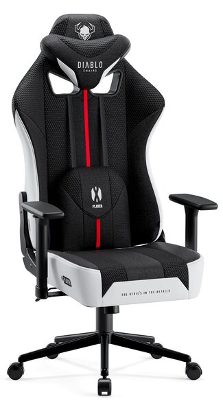 Sedia In Tessuto Diablo X-layer 2.0 Small, Bianco E Nero