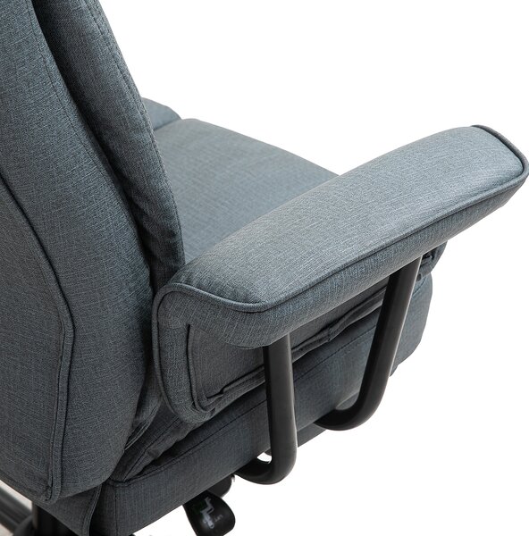Vinsetto Sedia da Ufficio Ergonomica Poltrona da Computer Girevole a 360° Regolabile in Altezza con Poggiatesta e Braccioli Imbottiti con Poggiapiedi Similpelle 68 x 80 x 120–126 cm