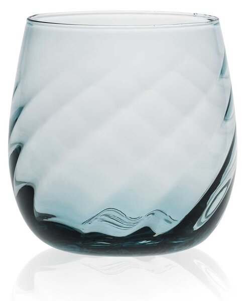 Ves Design Bicchieri bassi 2Pz in vetro trasparente in stile moderno Acqua  Vetro Azzurro
