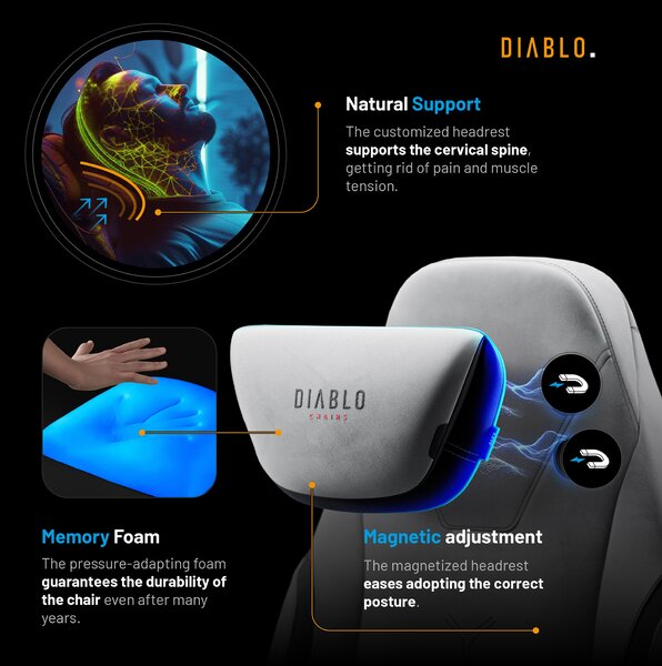 Poltrona da gaming Diablo X.Eye Prime, Normal Size, Nightwolf Moon