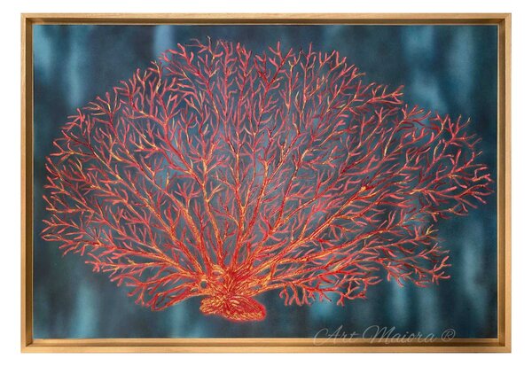 Art Maiora Quadro moderno dipinto a mano su tela "Corallo" 120x80 -