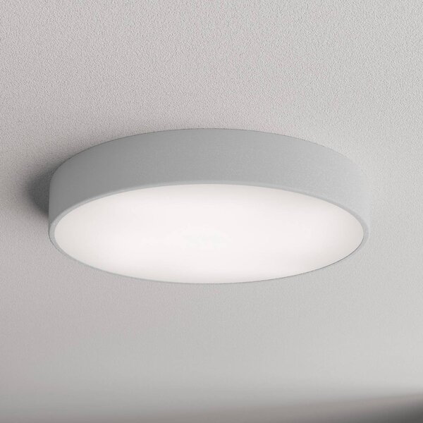 TEMAR LIGHTING Plafoniera Cleo 500, grigio, sensore, IP54, Ø 50 cm, metallo
