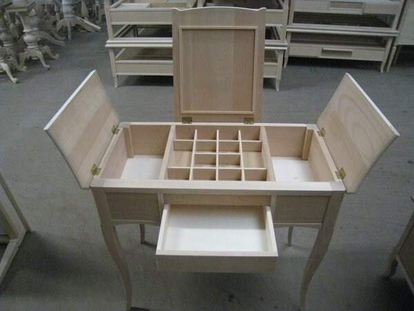 Consolle toilette da trucco legno bassano 89x49x78