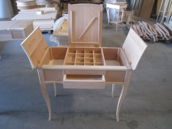 Consolle toilette da trucco legno bassano 89x49x78