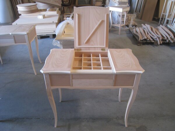Consolle toilette da trucco legno bassano 89x49x78
