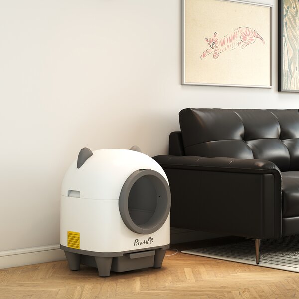 PawHut Lettiera per Gatti Autopulente con Controllo dell'App 80 L Eliminazione degli Odori per Più Gatti | Aosom Italy