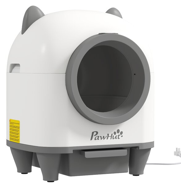 PawHut Lettiera per Gatti Autopulente con Controllo dell'App 80 L Eliminazione degli Odori per Più Gatti | Aosom Italy