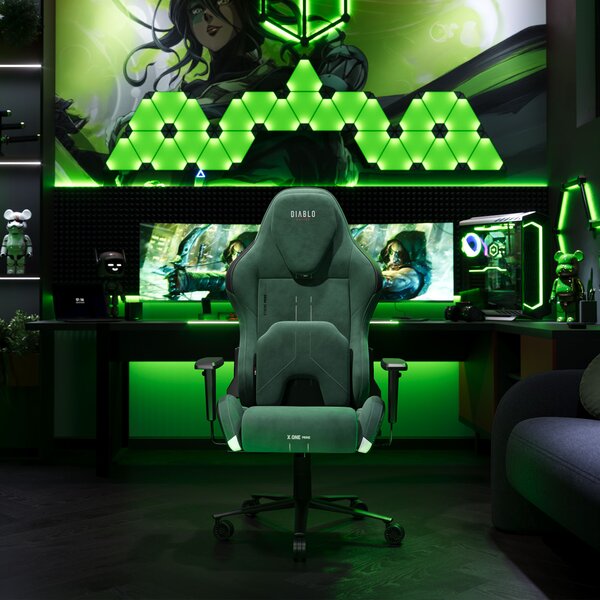 Sedia gaming verde Normal Size: Diablo X-One Prime Forest Green