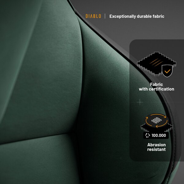 Sedia gaming verde Normal Size: Diablo X-One Prime Forest Green
