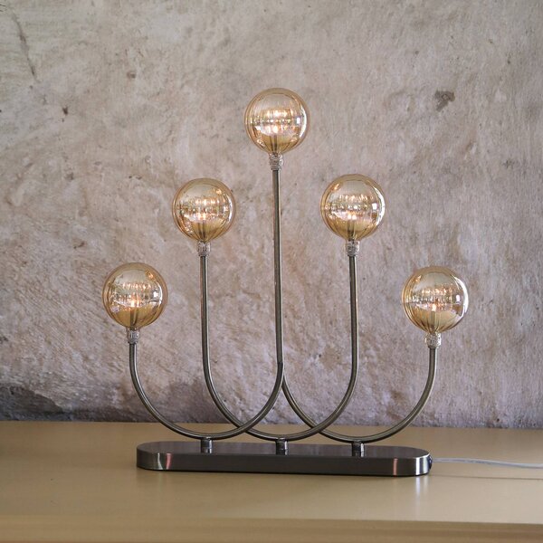 Markslöjd Portacandele Enys, ottone anticato, ferro/vetro, a 5 luci, LED Enys, Bronzo / Ottone antico, Soggiorno / Sala da pranzo, Metallo
