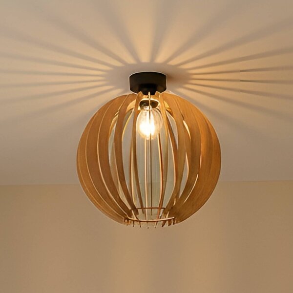 Plafoniera soffitto Clay MCJ, dimmerabile, Legno chiaro, Soggiorno / Sala da pranzo, Legno, Scandinavo, Plafoniera