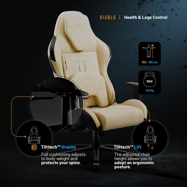 Sedia Da Gaming Diablo X.One Prime Broken Gold Normal Size