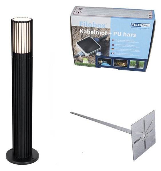 Lampada da esterno di design nera 50 cm IP44 - Boris