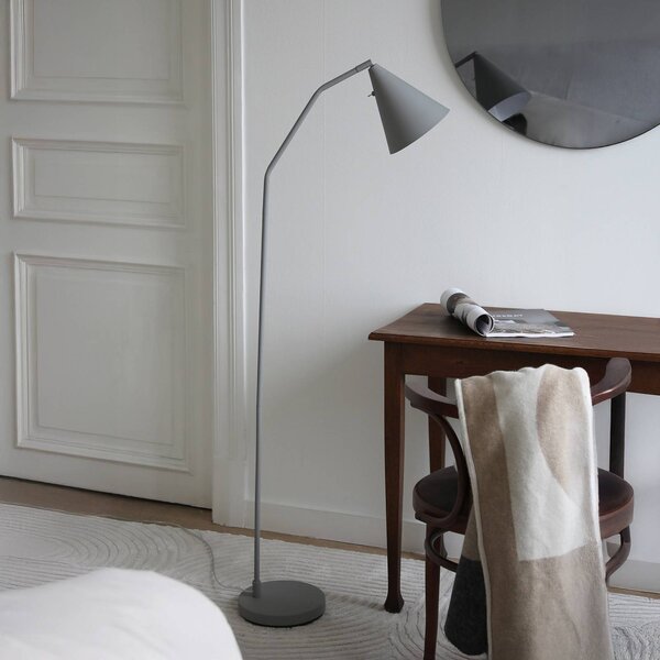 Markslöjd Lampada da terra a LED Funil, dimmerabile, Alluminio / Grigio / Zincato, Soggiorno / Sala da pranzo, Metallo, Moderno, Lampada LED da terra