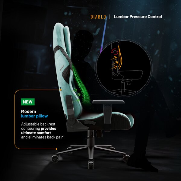 Sedia da gaming Diablo X.One Prime Mystic Mint Normal Size