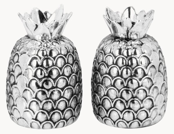 Set saliera e pepiera placcate in argento Pineapple, set da 2