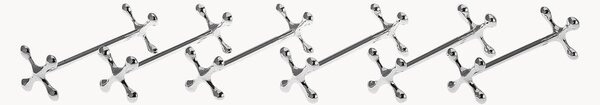 Set di 6 portaposate placcati in argento Bone