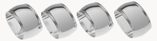 Set di 4 portatovaglioli placcati in argento Reinhard