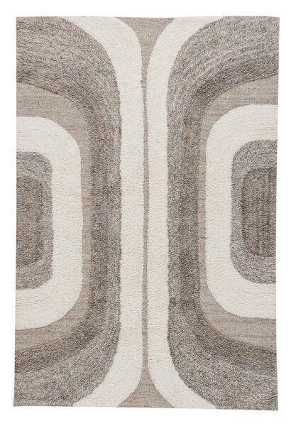Tappeto grigio/beige in misto lana 170x240 cm Moro – WOOOD