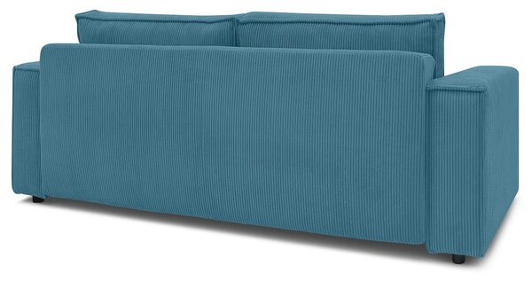 Divano turchese allungabile con rivestimento in velluto a coste 245 cm Nihad – Bobochic Paris
