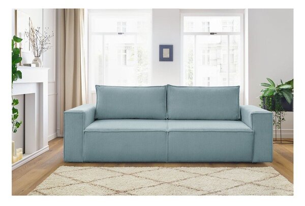 Divano color menta allungabile/con contenitore con rivestimento in velluto a coste 245 cm Nihad – Bobochic Paris