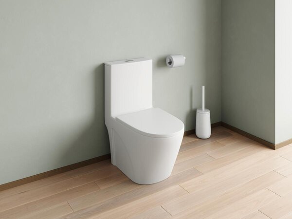 WC da appoggio Drenaggio verticale Ceramica Bianco opaco - NAGILAM