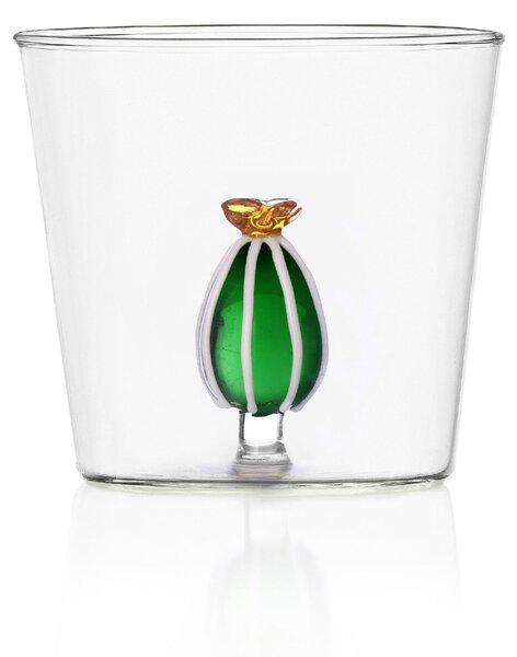 Ichendorf Bicchiere in vetro tumbler con piccolo cactus - Desert Plant