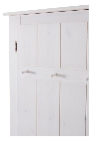 Armadio in legno di pino bianco con specchio 120x170 cm Bertram - Støraa