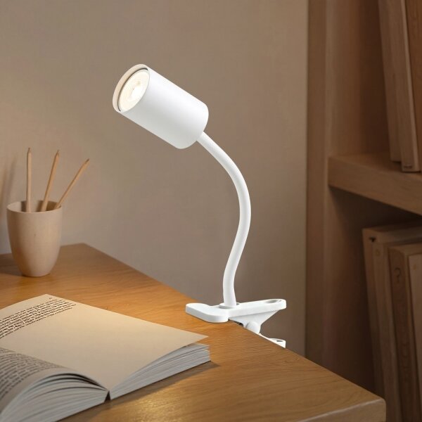 Immax NEO 08294L - Lampada flessibile con clip PUNTO 1xGU10/9W/230V bianca