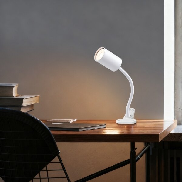 Immax NEO 08294L - Lampada flessibile con clip PUNTO 1xGU10/9W/230V bianca
