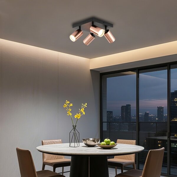 Immax NEO 08304L - Faretto PUNTO 4xGU10/9W/230V oro rosa