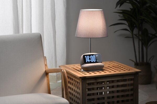 Immax NEO 09109L - Lampada da tavolo LED dimmerabile con ricarica wireless Qi SOFA LED/6W/230V grigia