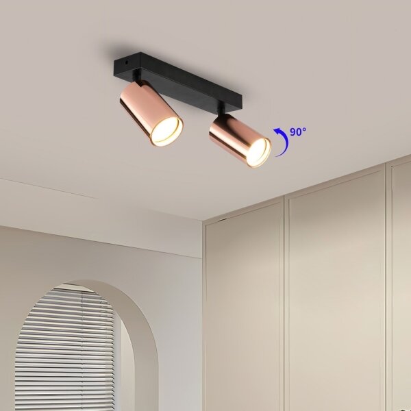 Immax NEO 08302L - Faretto PUNTO 2xGU10/9W/230V oro rosa